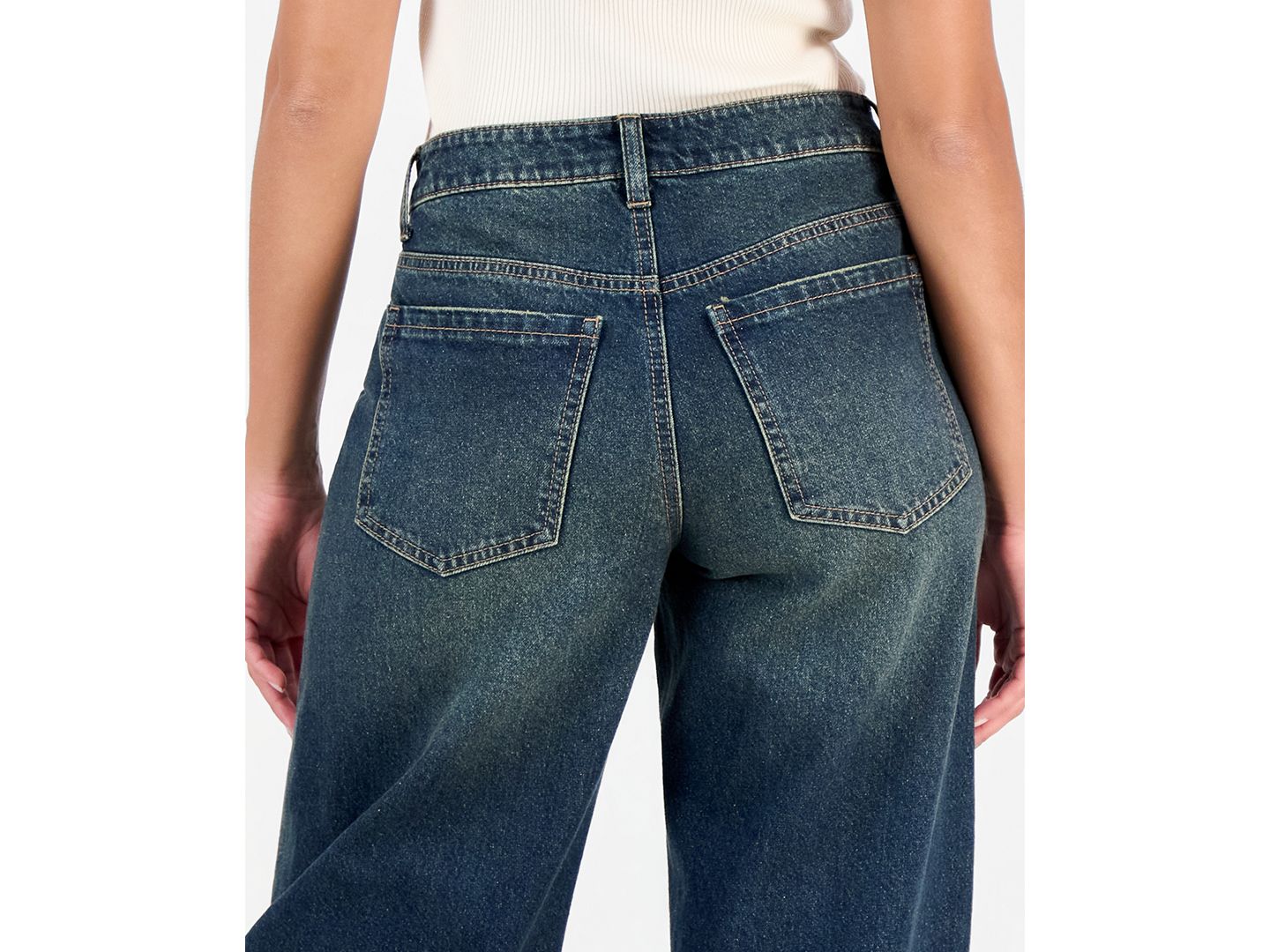Женские джинсы And Now This Petite High-Rise Low Curve Relaxed-Fit, цвет: Besset — фото 5