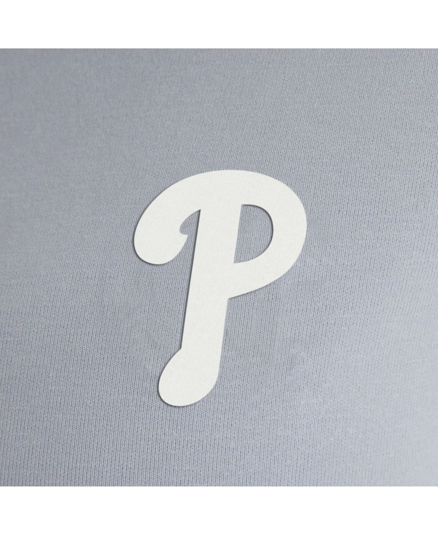 Women's Gray Philadelphia Phillies Oversized Clutch Tri-Blend Half-Zip Pullover Sweatshirt