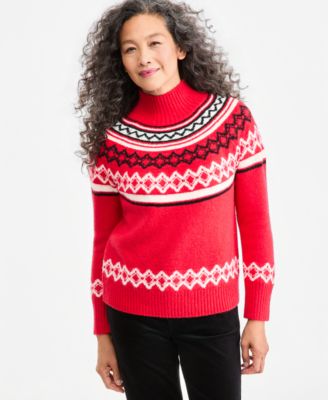 Women's Fair Isle Mockneck Sweater