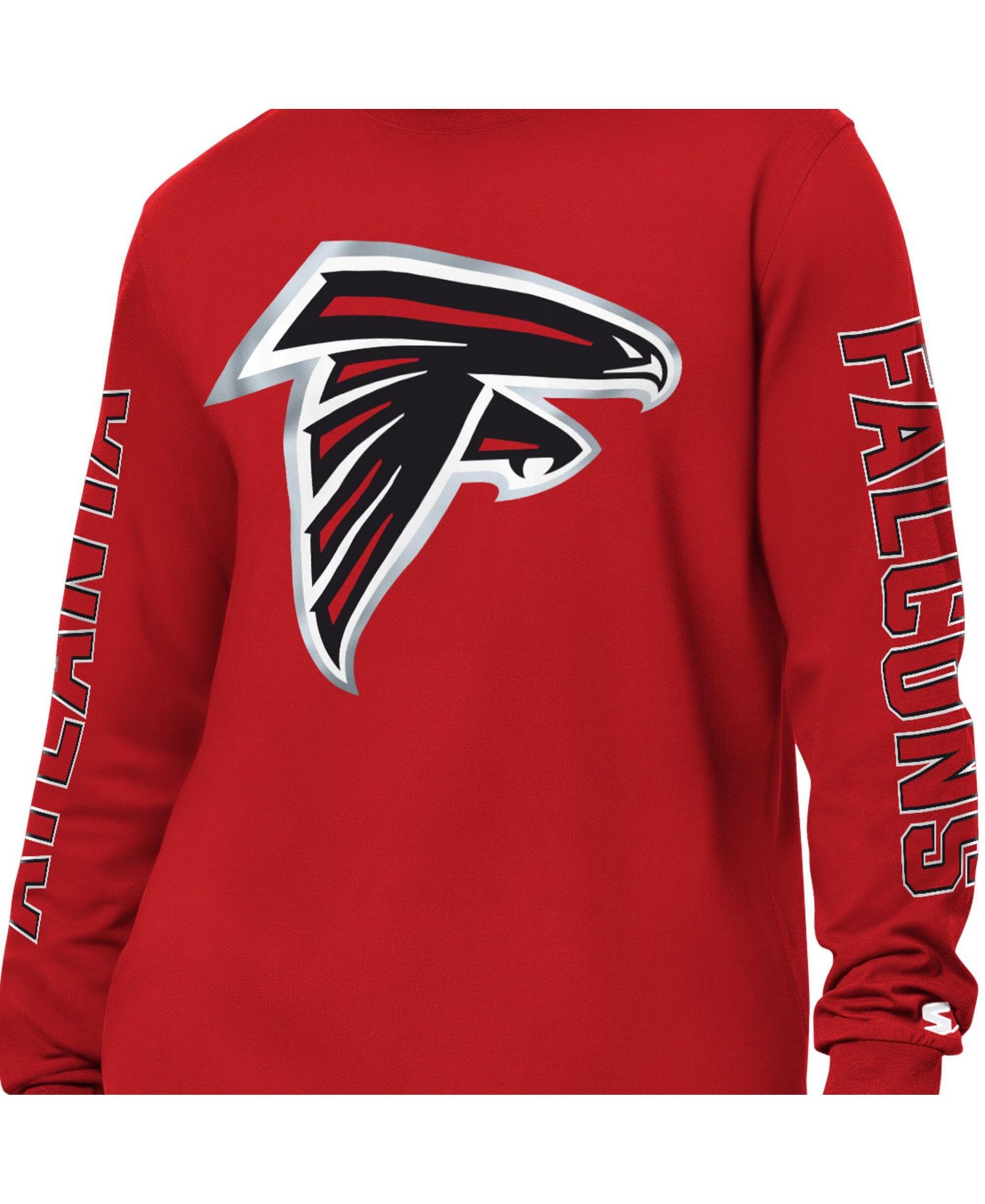 Men's Red Atlanta Falcons Clutch Hit II Long-Sleeve T-Shirt