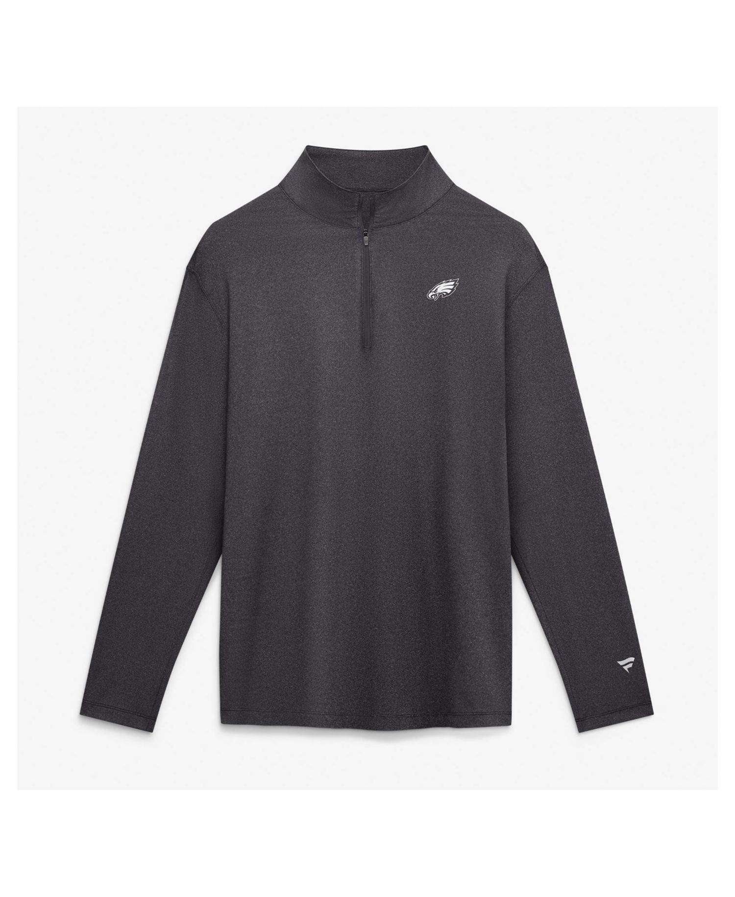 Men's Charcoal Philadelphia Eagles Clutch Quarter-Zip Pullover Sweatshirt