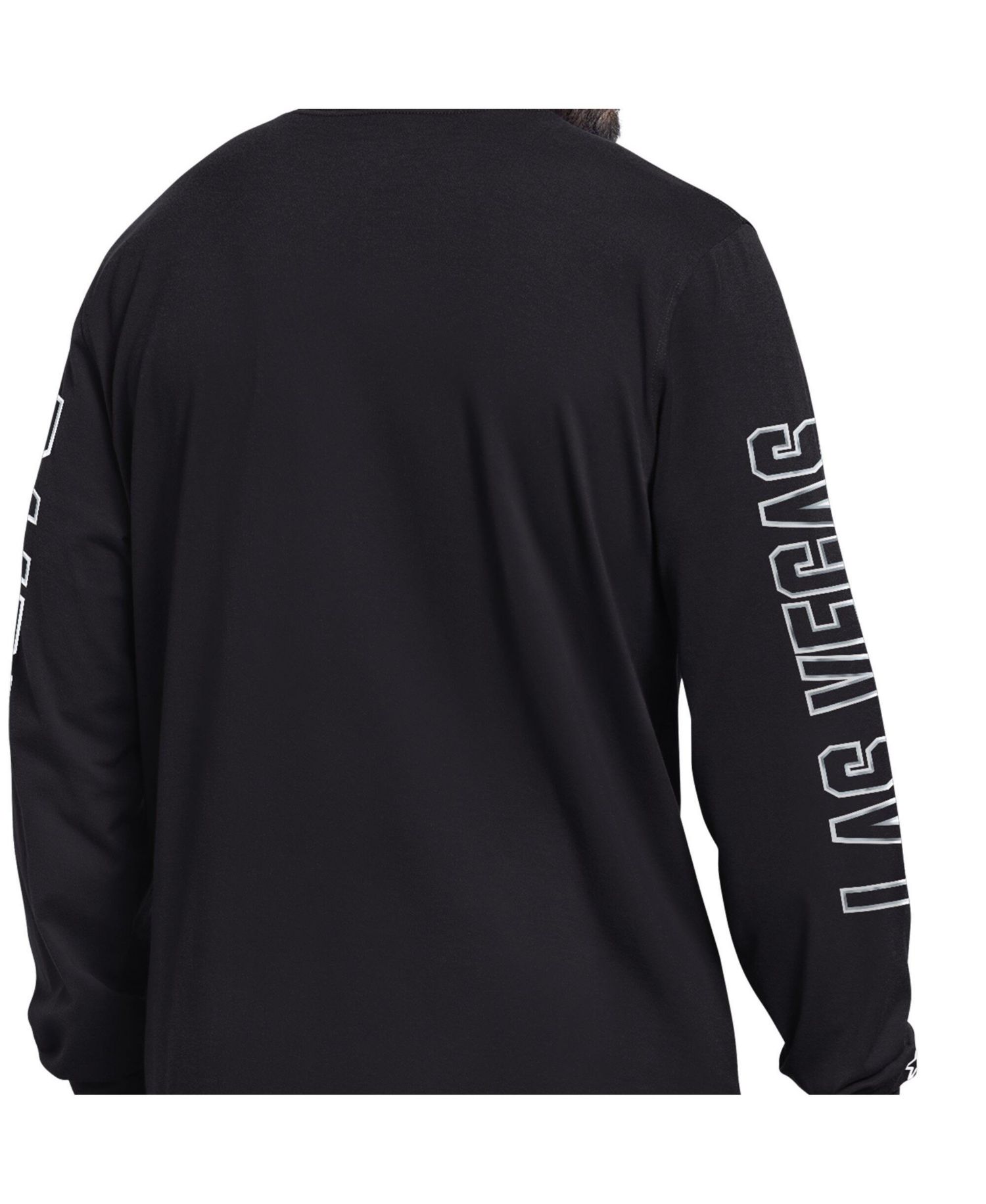 Men's Black Las Vegas Raiders Clutch Hit II Long-Sleeve T-Shirt
