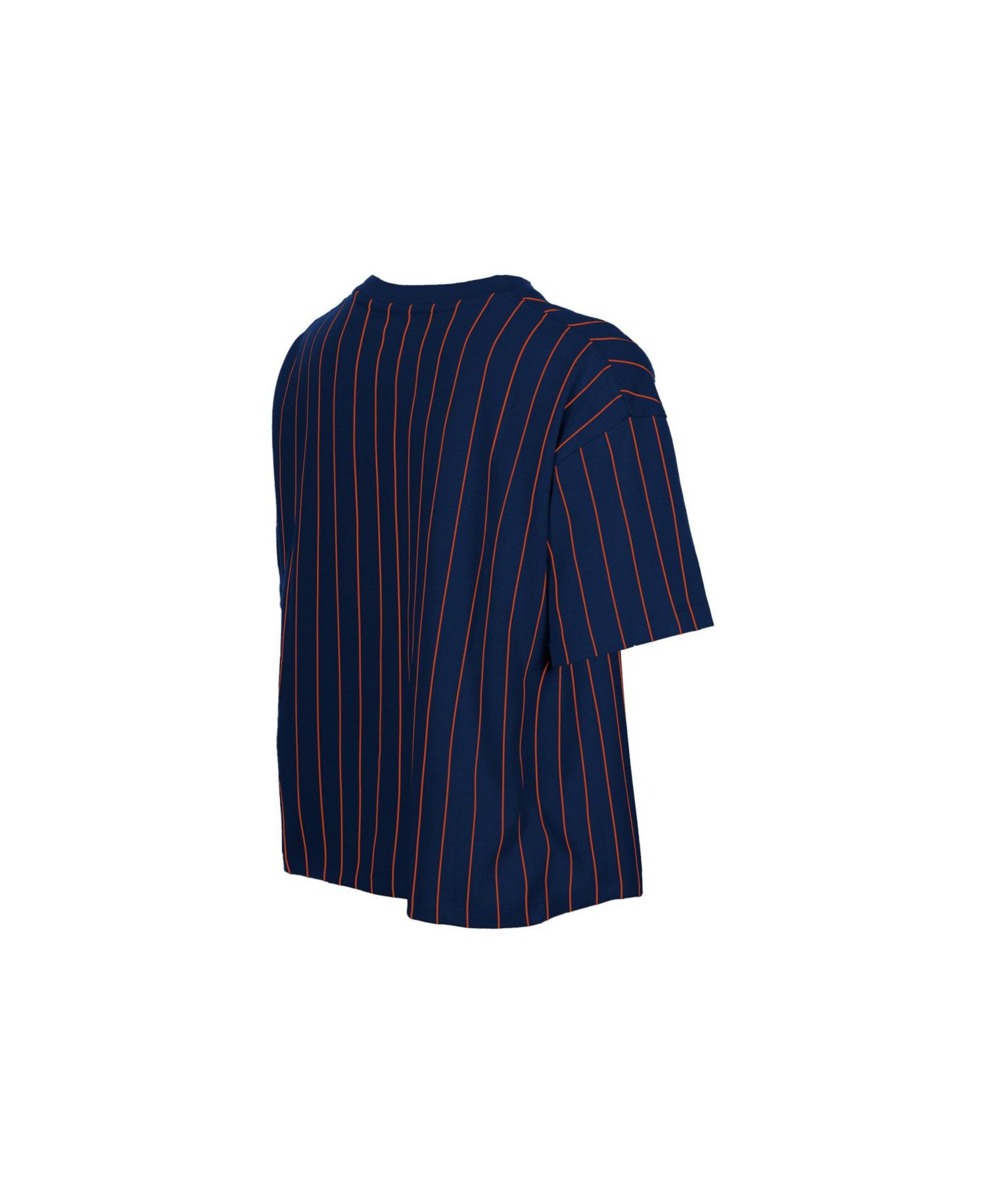 Women's Navy Houston Astros Throwback Meshback Pinstripe Boxy T-Shirt
