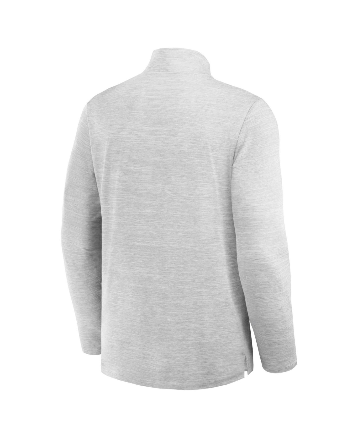 Men's Heather Gray Tennessee Titans Clutch Quarter-Zip Pullover Sweatshirt