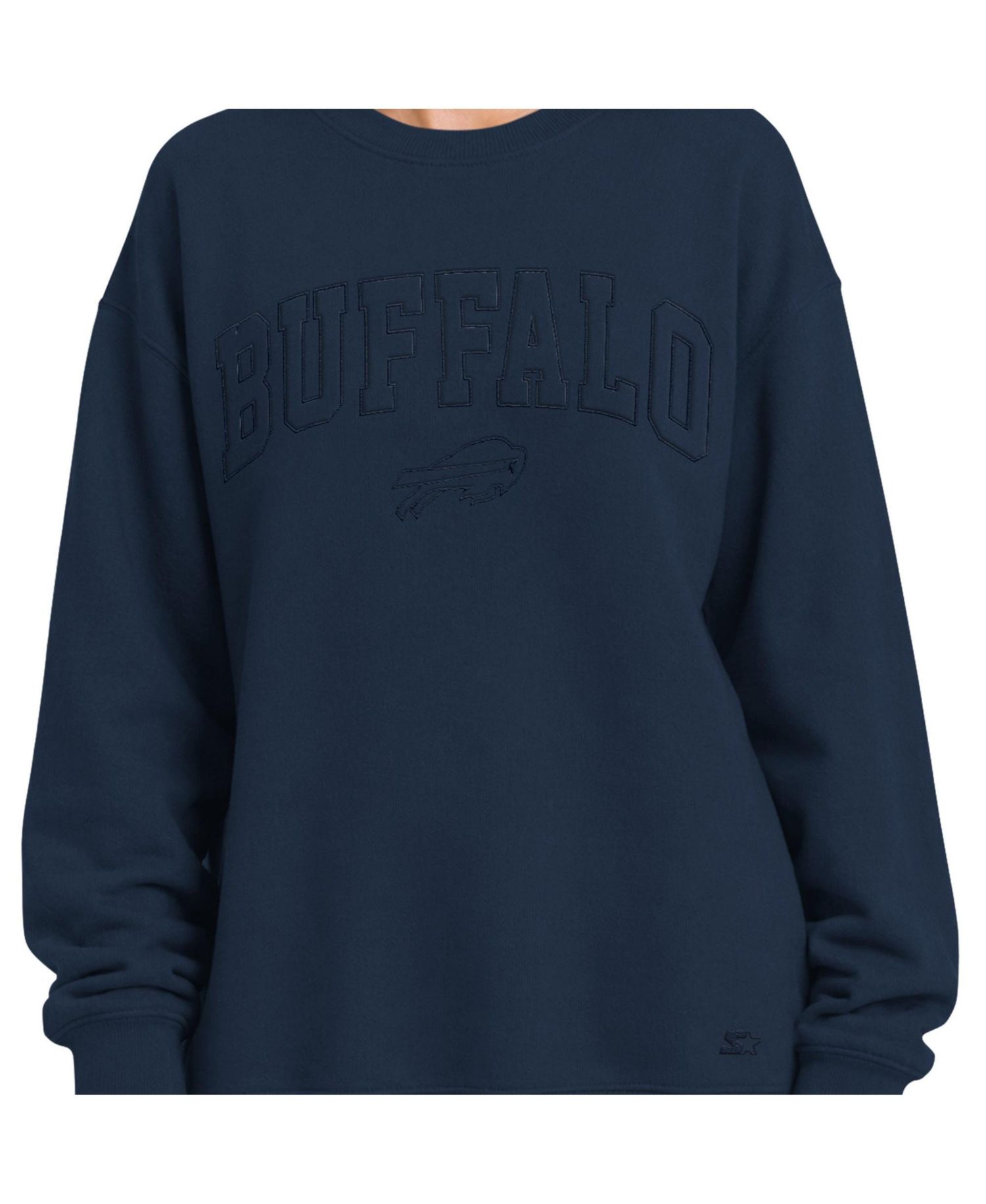 Women's Navy Buffalo Bills Athleisure Oversized Fleece Sweatshirt