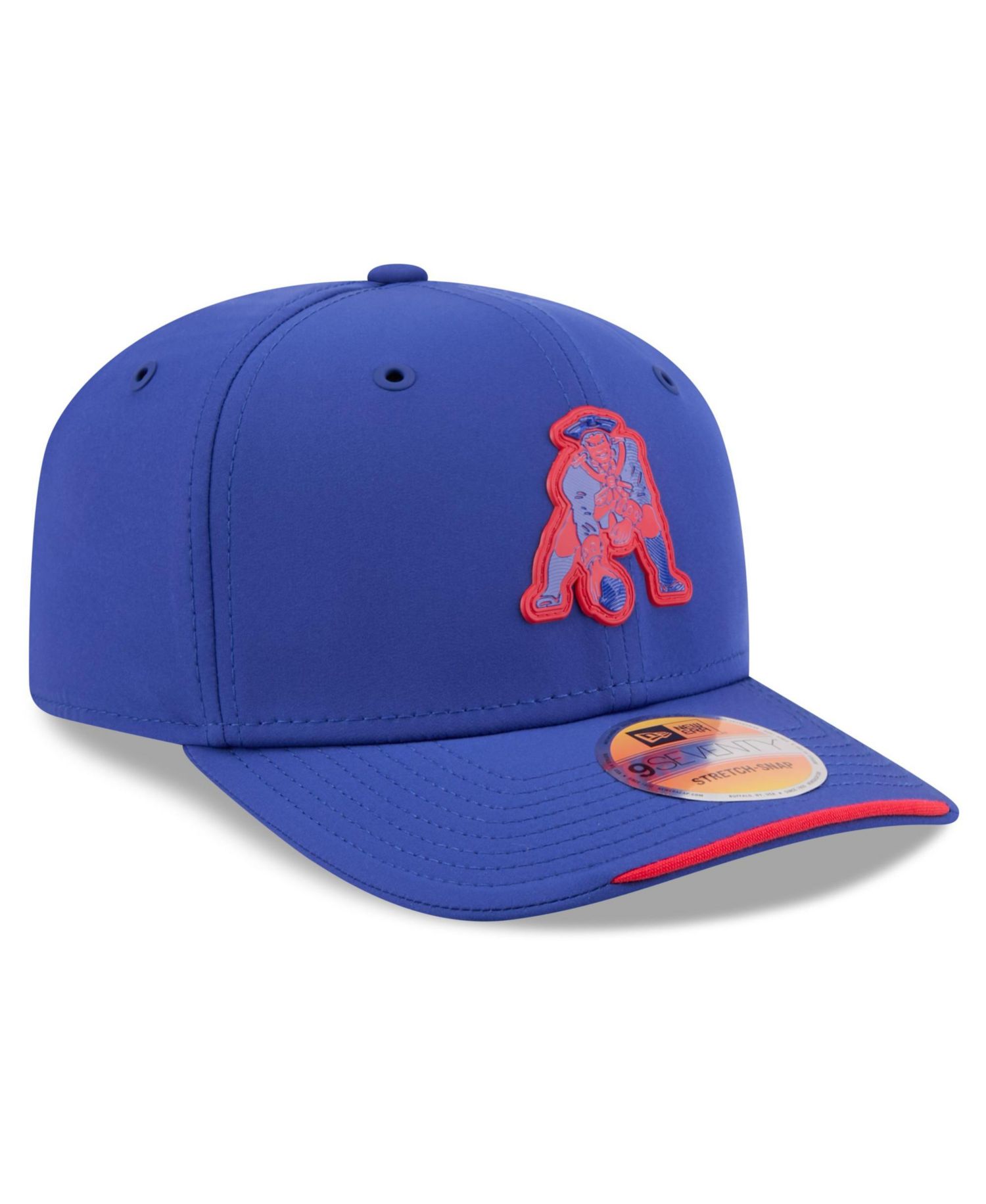 Men's Royal New England Patriots 2026 Sideline Throwback 9SEVENTY Adjustable Hat