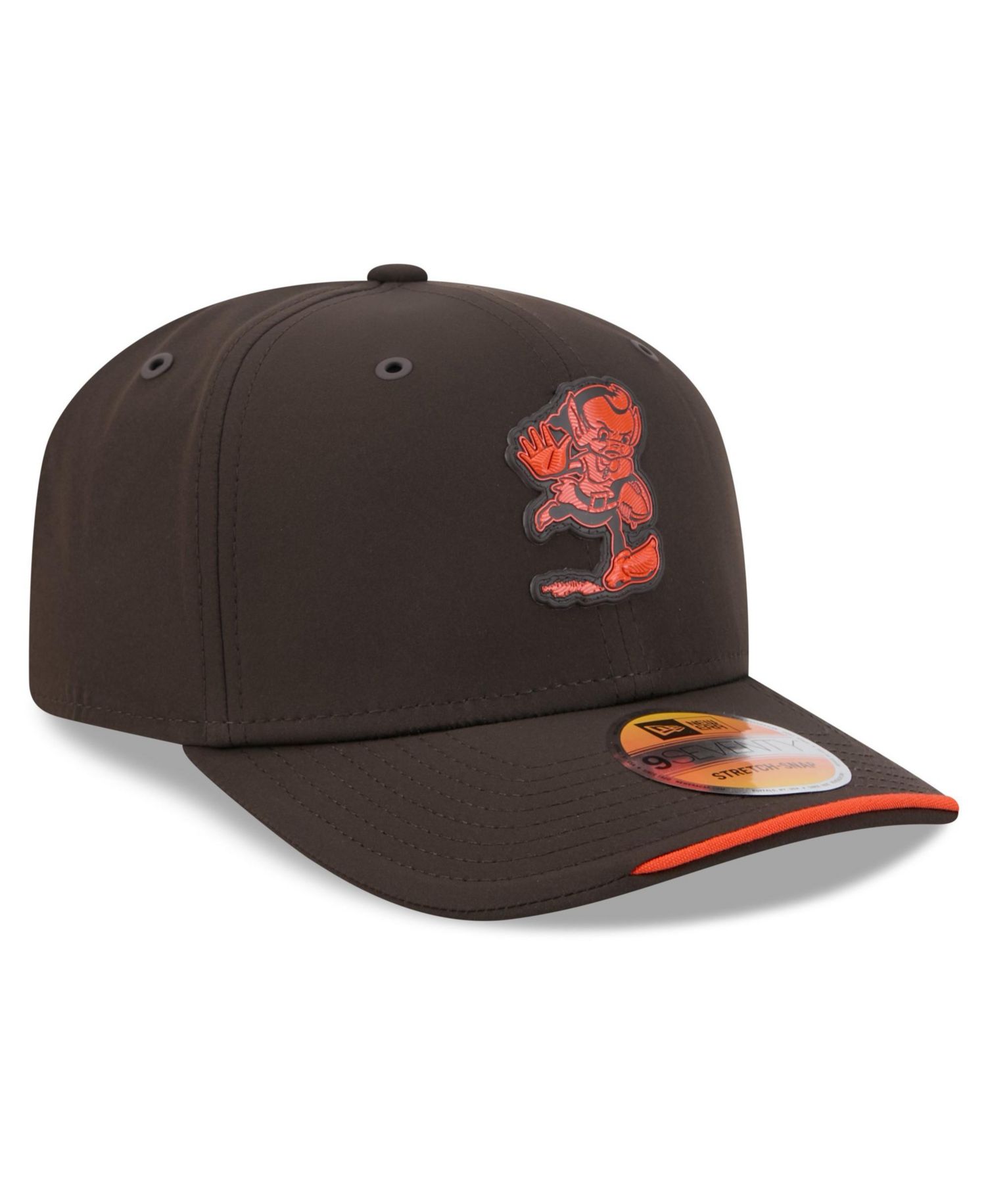 Men's Brown Cleveland Browns 2026 Sideline Throwback 9SEVENTY Adjustable Hat