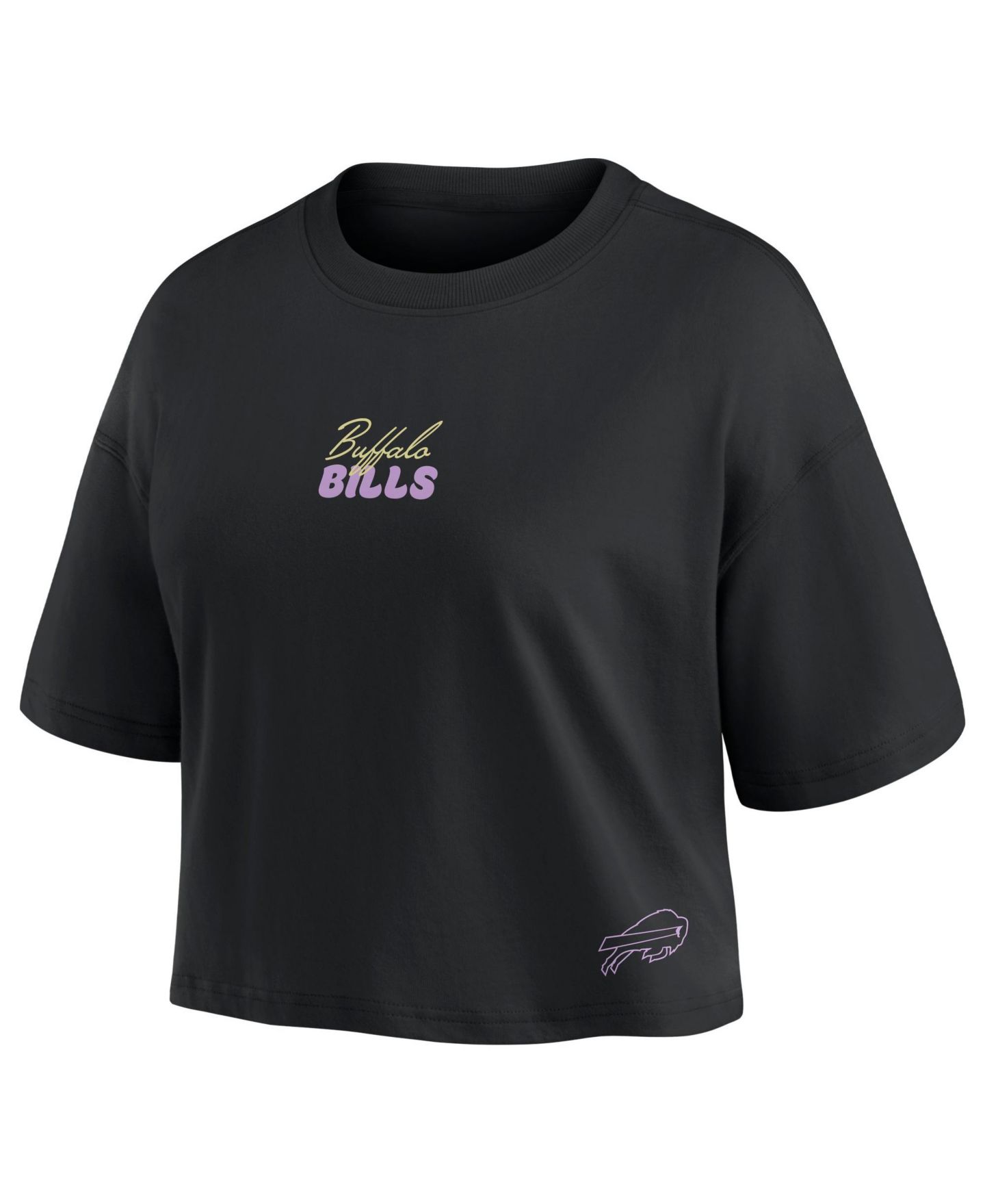 Женская футболка Fanatics Josh Allen Black Buffalo Bills Fashion Cropped — фото 3