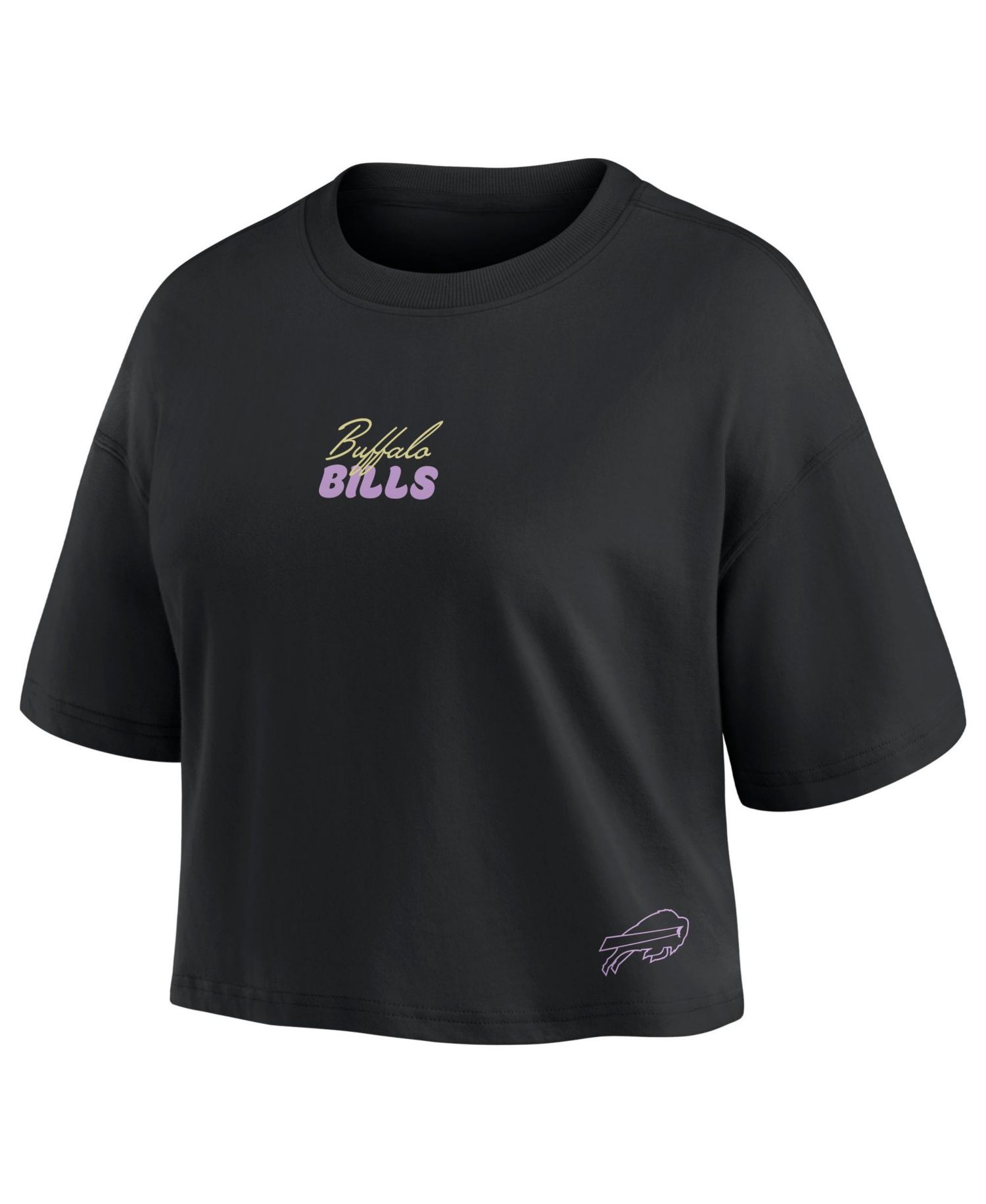 Women's Josh Allen Black Buffalo Bills Fashion Cropped T-Shirt