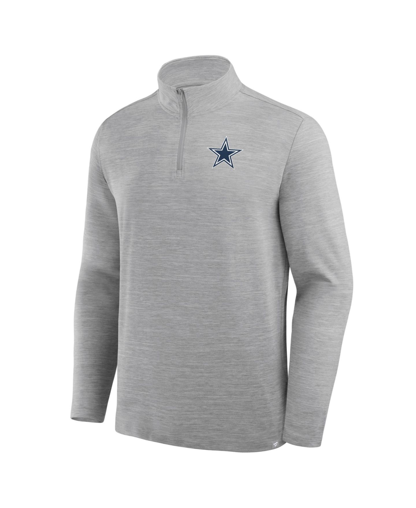 Мужская толстовка Fanatics Heather Gray Dallas Cowboys Clutch Quarter-Zip Pullover — фото 3