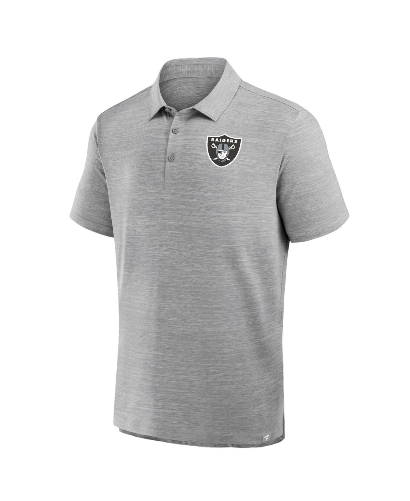 Мужское поло Fanatics Heather Gray Las Vegas Raiders Clutch Polo Shirt — фото 3