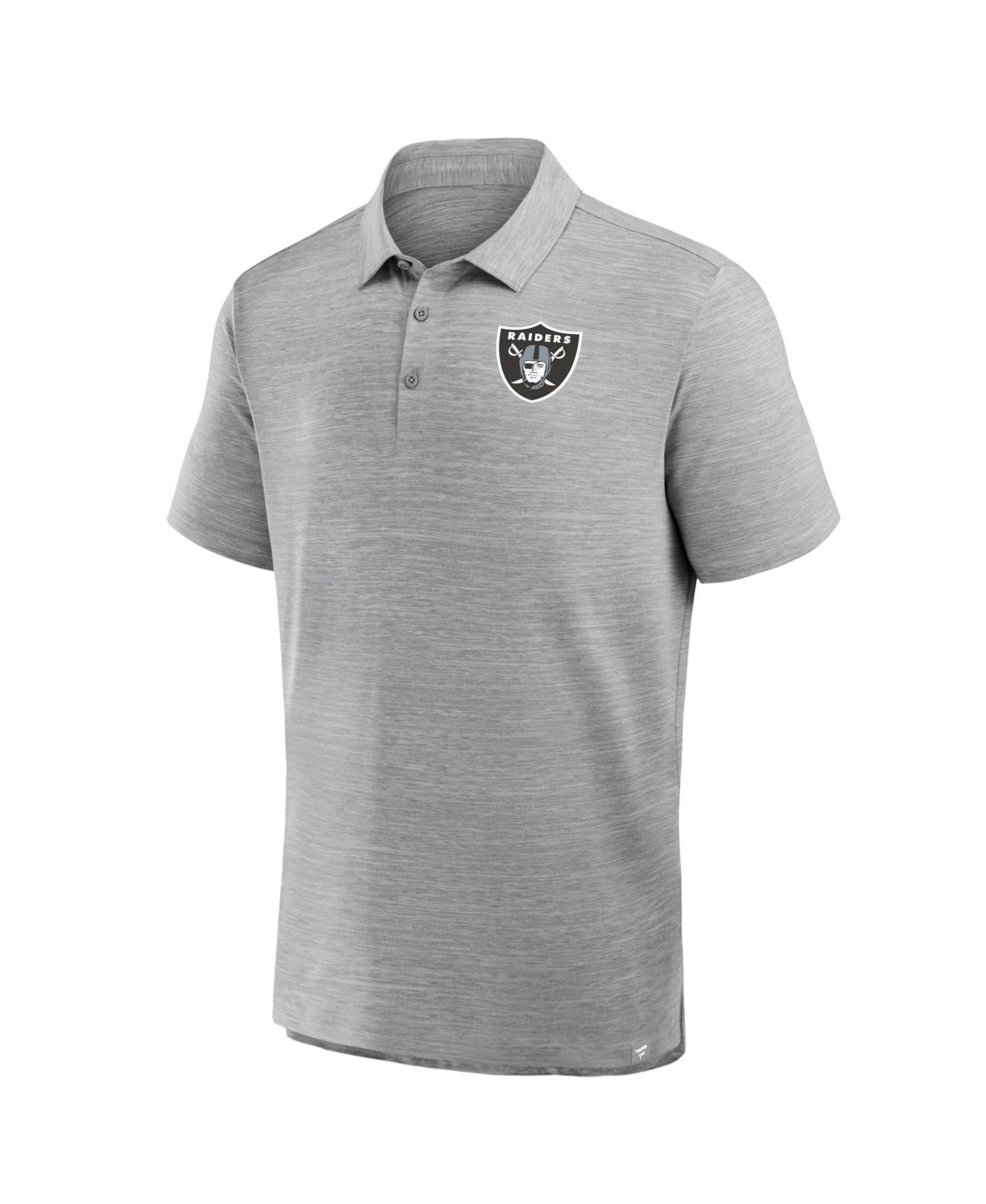 Men's Heather Gray Las Vegas Raiders Clutch Polo Shirt