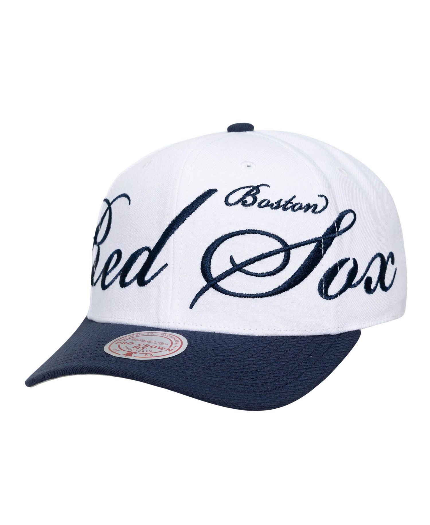 Men's and Women's White/Navy Boston Red Sox XL Script Pro Crown Adjustable Hat
