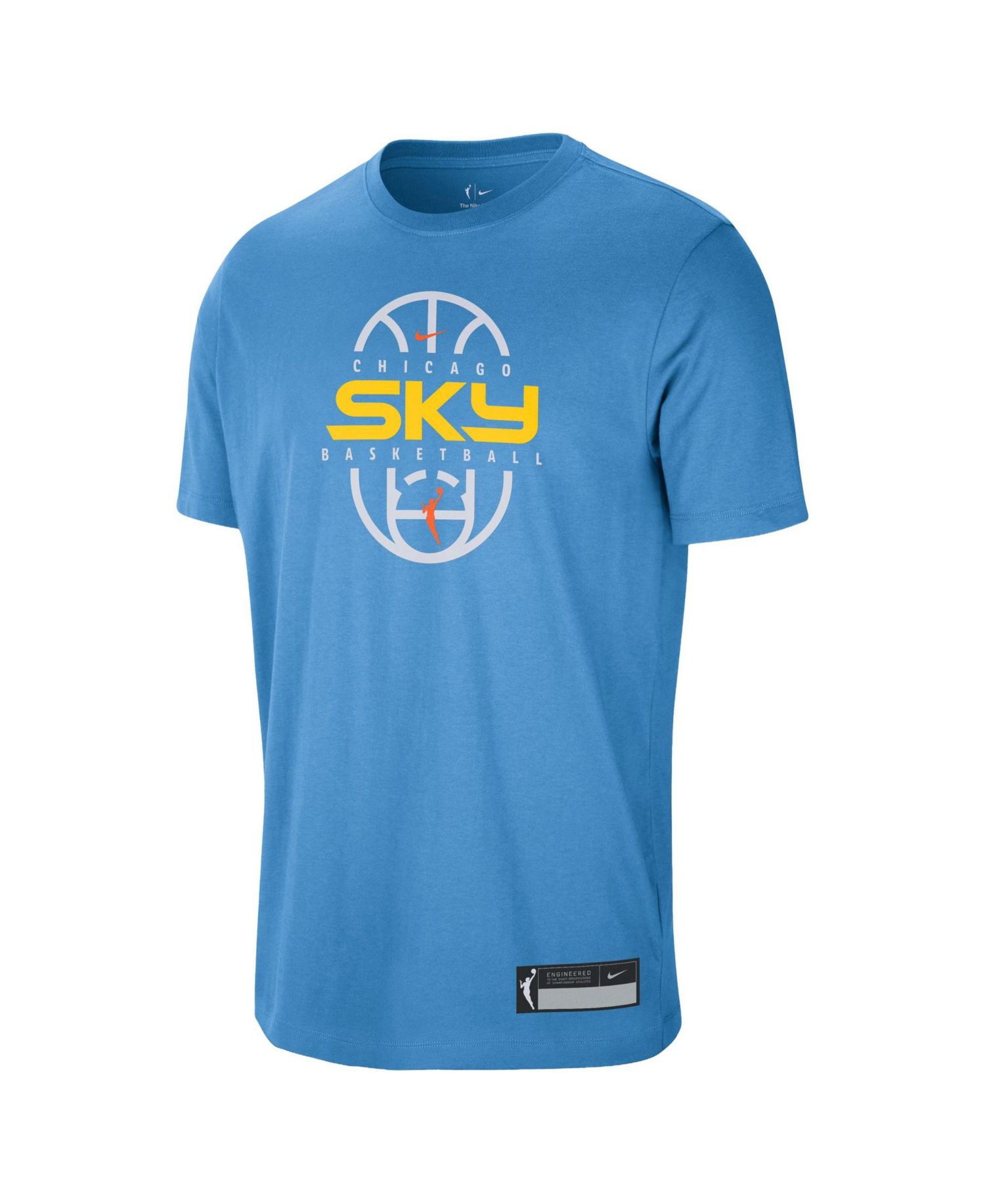 Men's and Women's Sky Blue Chicago Sky 2026 On-Court Authentic Practice Premium T-Shirt