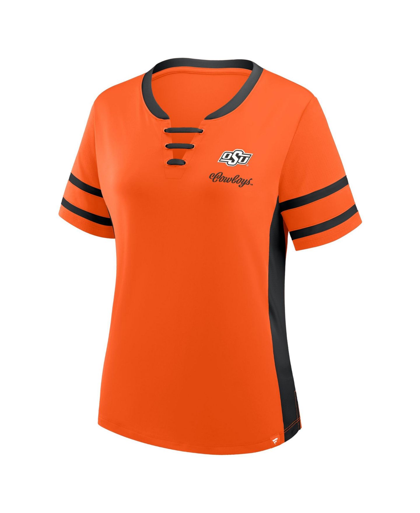 Женская футболка Fanatics Orange/Black Oklahoma State Cowboys Be Fearless Athena Lace-Up — фото 3