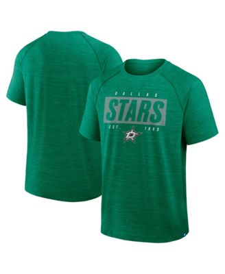 Men's Heather Kelly Green Dallas Stars Breakaway Clutch Raglan T-Shirt