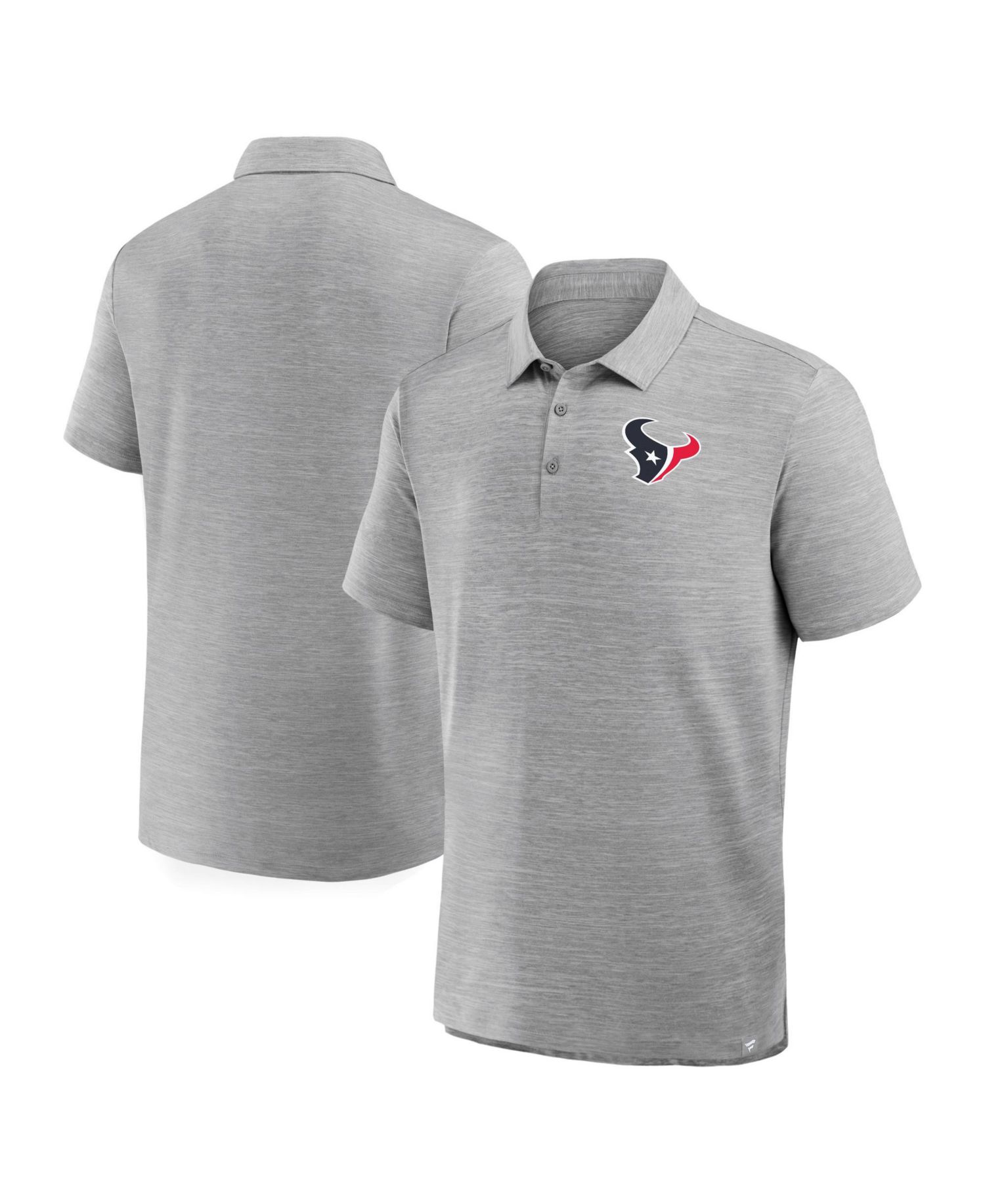 Men's Heather Gray Houston Texans Clutch Polo Shirt