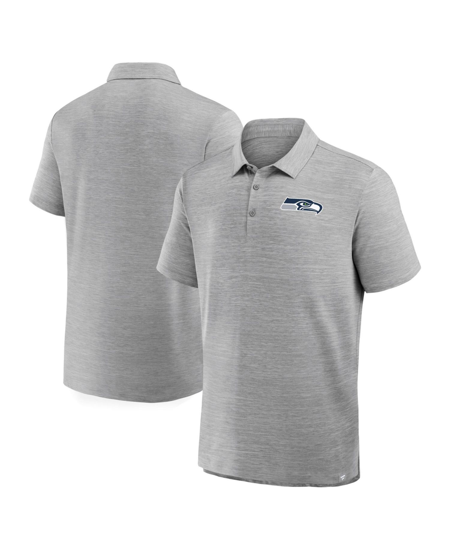 Men's Heather Gray Seattle Seahawks Clutch Polo Shirt