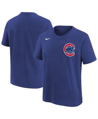 Big Boys and Girls Royal Chicago Cubs Wordmark T-Shirt