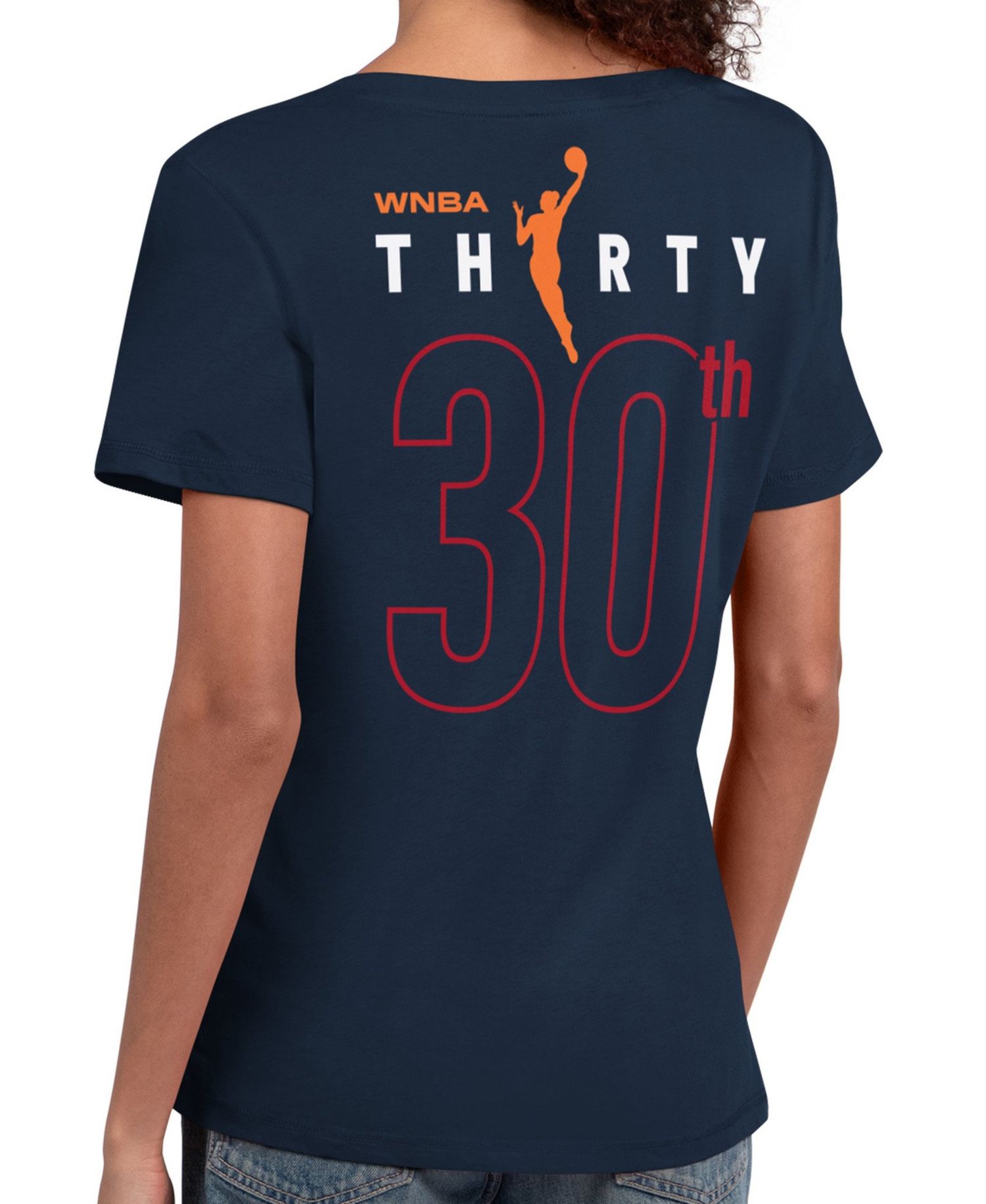 Women's Navy Indiana Fever WNBA 30th Anniversary Scoop Neck T-Shirt