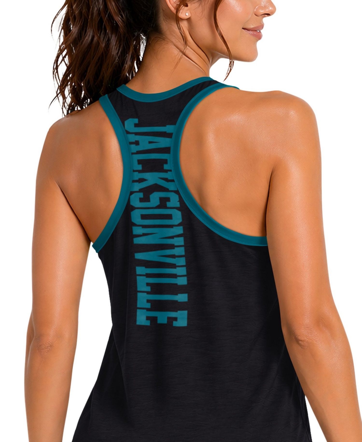 Women's Black Jacksonville Jaguars Tater II Racerback Tank Top