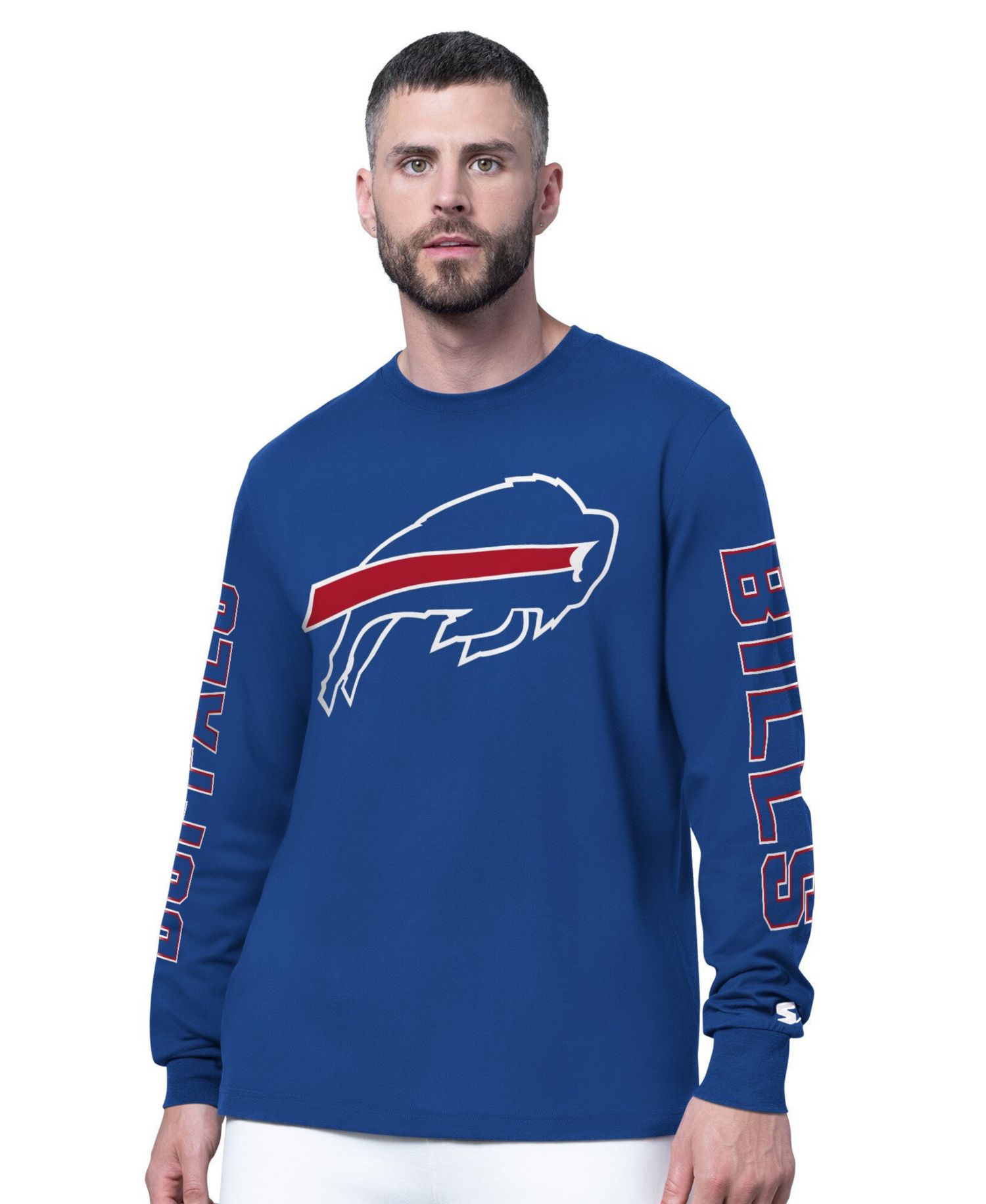 Men's Royal Buffalo Bills Clutch Hit II Long-Sleeve T-Shirt