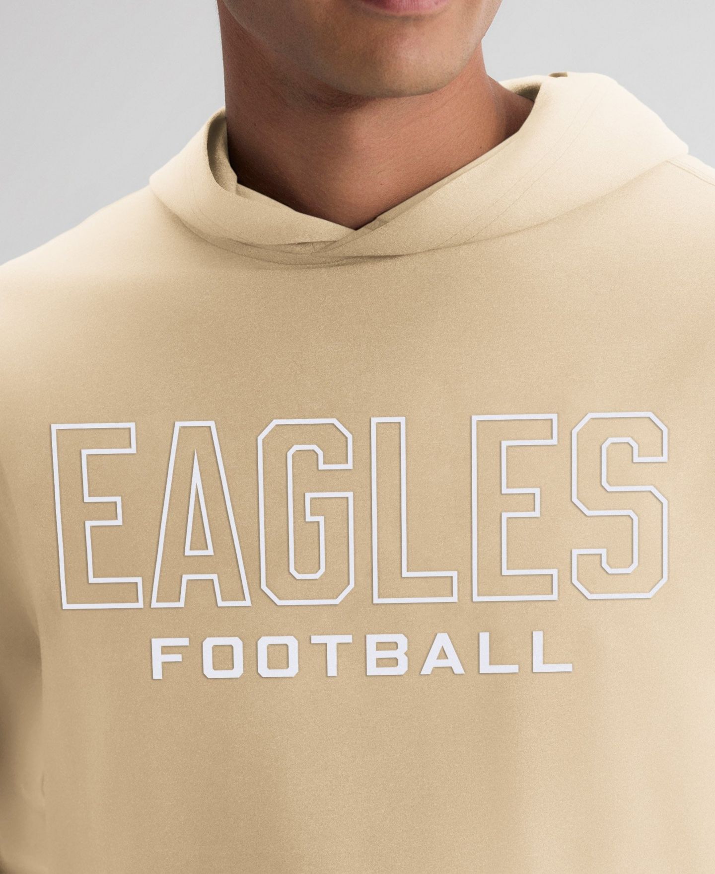 Мужская футболка Fanatics Tan Philadelphia Eagles Clutch Long Sleeve Hooded — фото 3