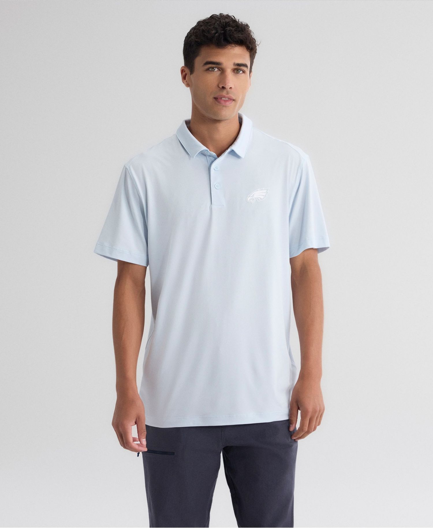 Men's Light Blue Philadelphia Eagles Clutch Polo Shirt