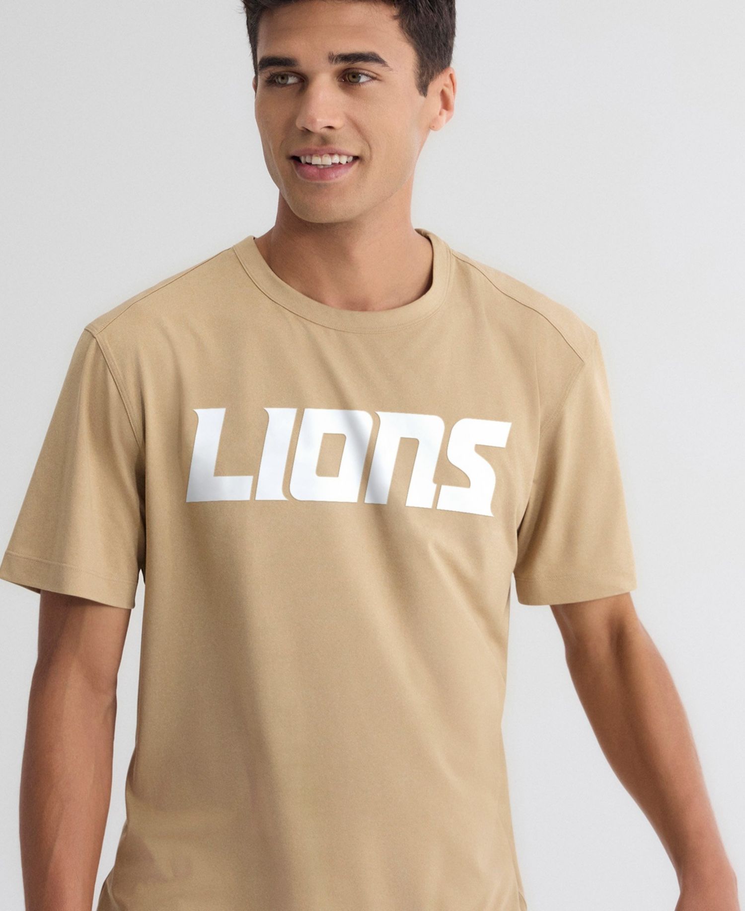 Men's Tan Detroit Lions Clutch T-Shirt