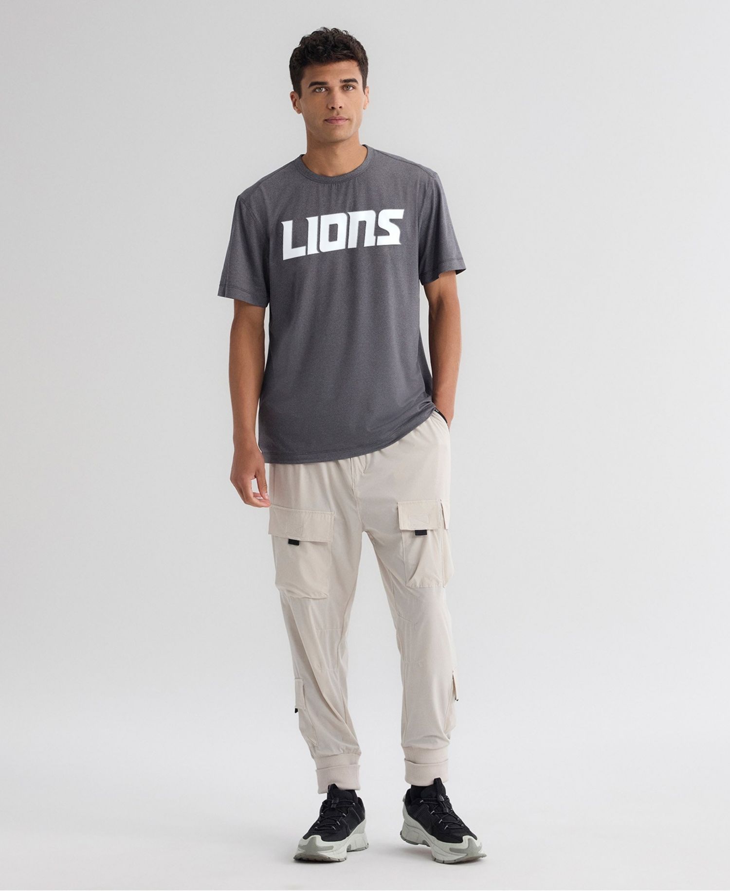 Men's Charcoal Detroit Lions Clutch T-Shirt