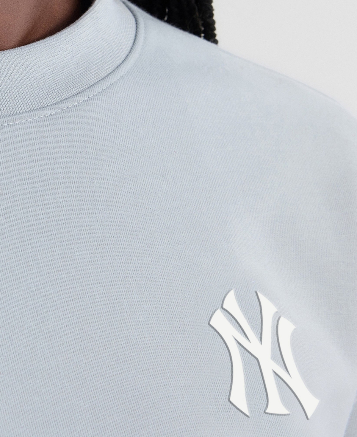 Fanatics Women's Gray New York Yankees Oversized Clutch Tri-Blend Sweatshirt