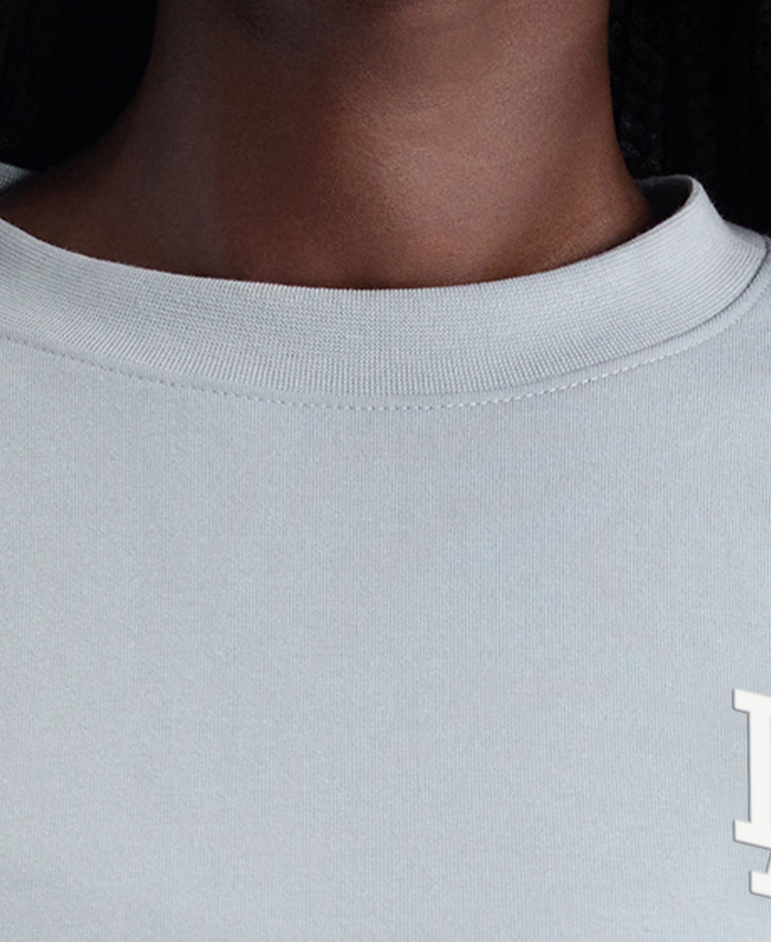Women's Gray Los Angeles Dodgers Oversized Clutch Tri-Blend Sweatshirt