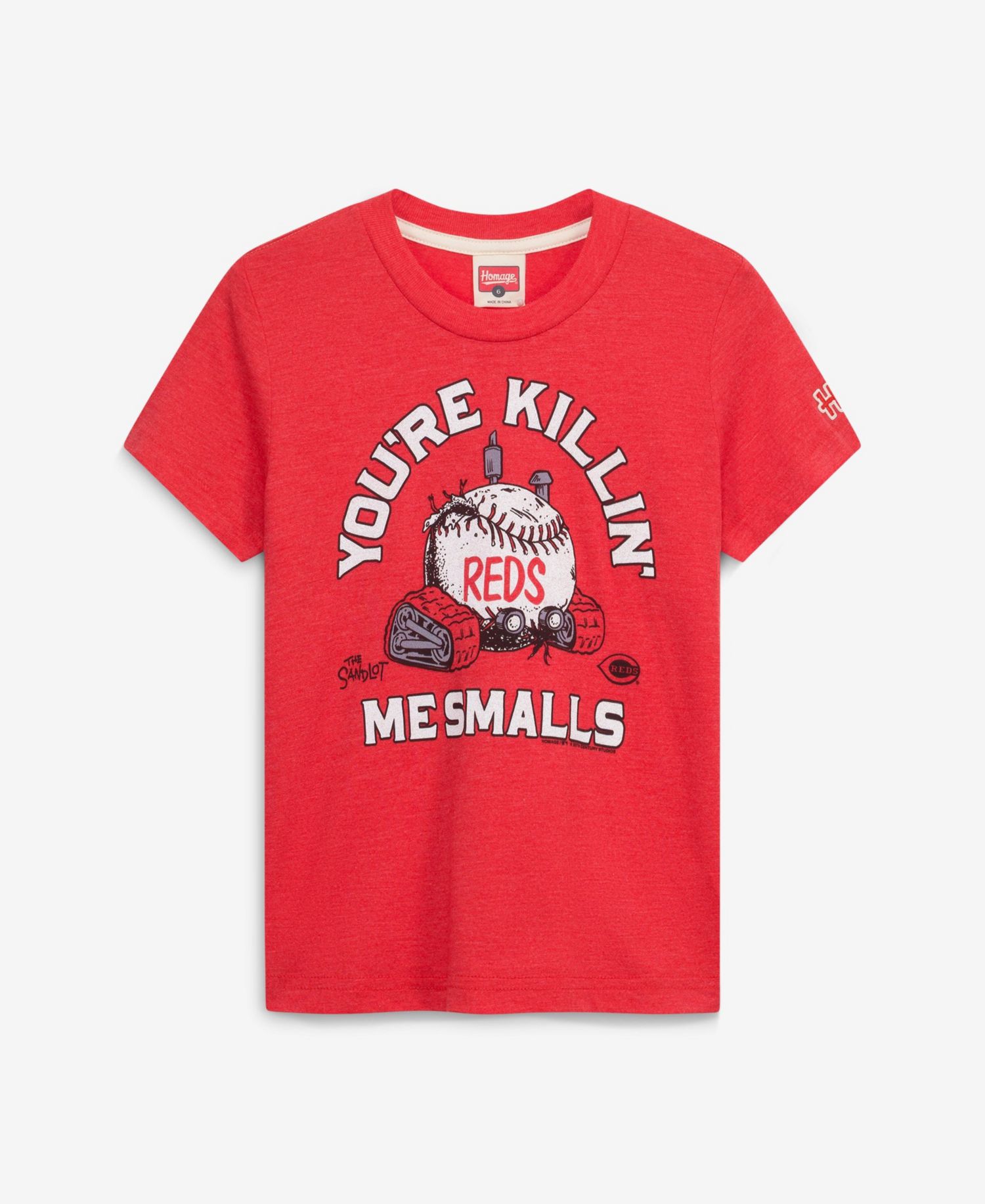Big Boys and Girls Red Cincinnati Reds x The Sandlot Tri-Blend T-Shirt