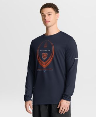 Men's Navy Chicago Bears Legend Icon Dri-FITLong sleeves T-Shirt
