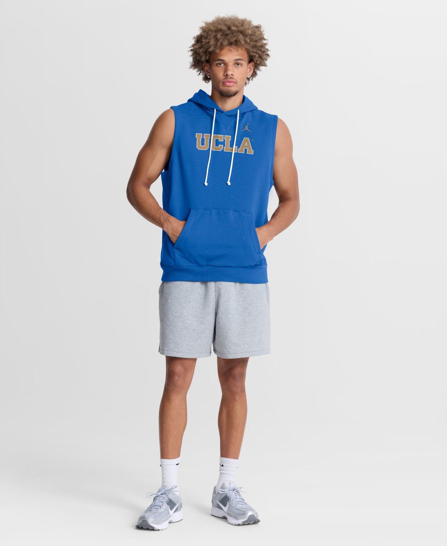 Men's Blue UCLA Bruins 2026 Sideline Sleeveless Dri-FIT Hoodie