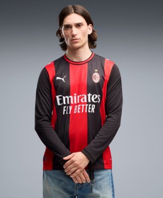 Men's Black/Red AC Milan 2026/27 Home Replica Long Sleeve Jersey
