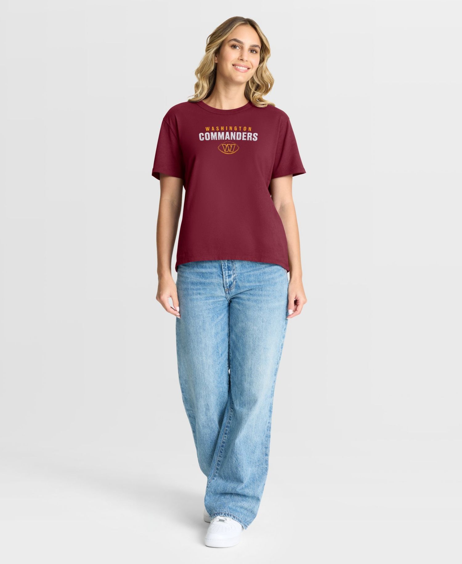 Women's Burgundy Washington Commanders Fade Legacy T-Shirt
