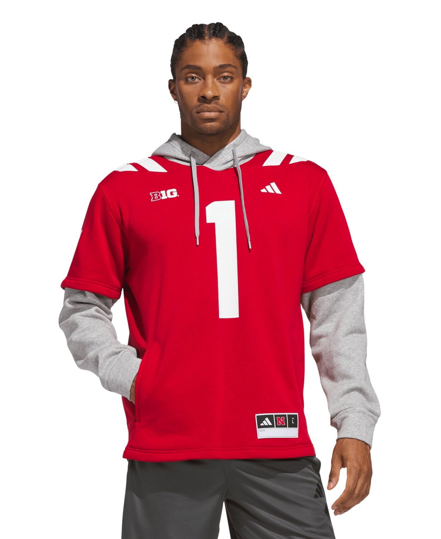 Men's 1 Scarlet Nebraska Huskers Home Hoodie