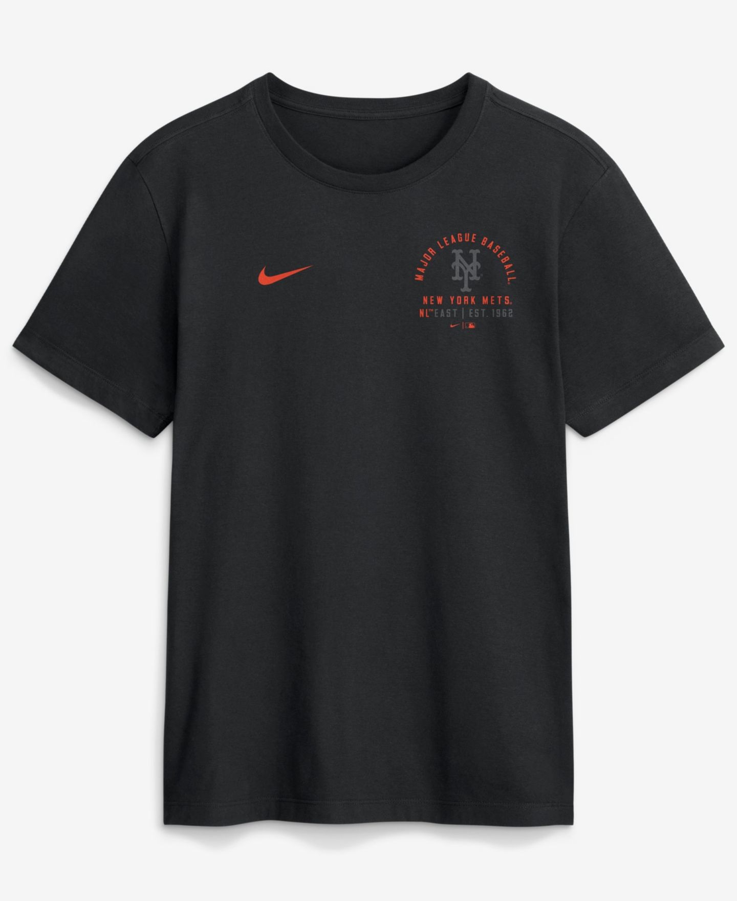 Мужская футболка Nike Black New York Mets Split Logo — фото 1