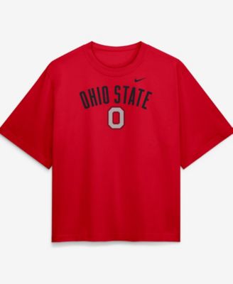 Women's Scarlet Ohio State Buckeyes Arch Logo Boxy T-Shirt
