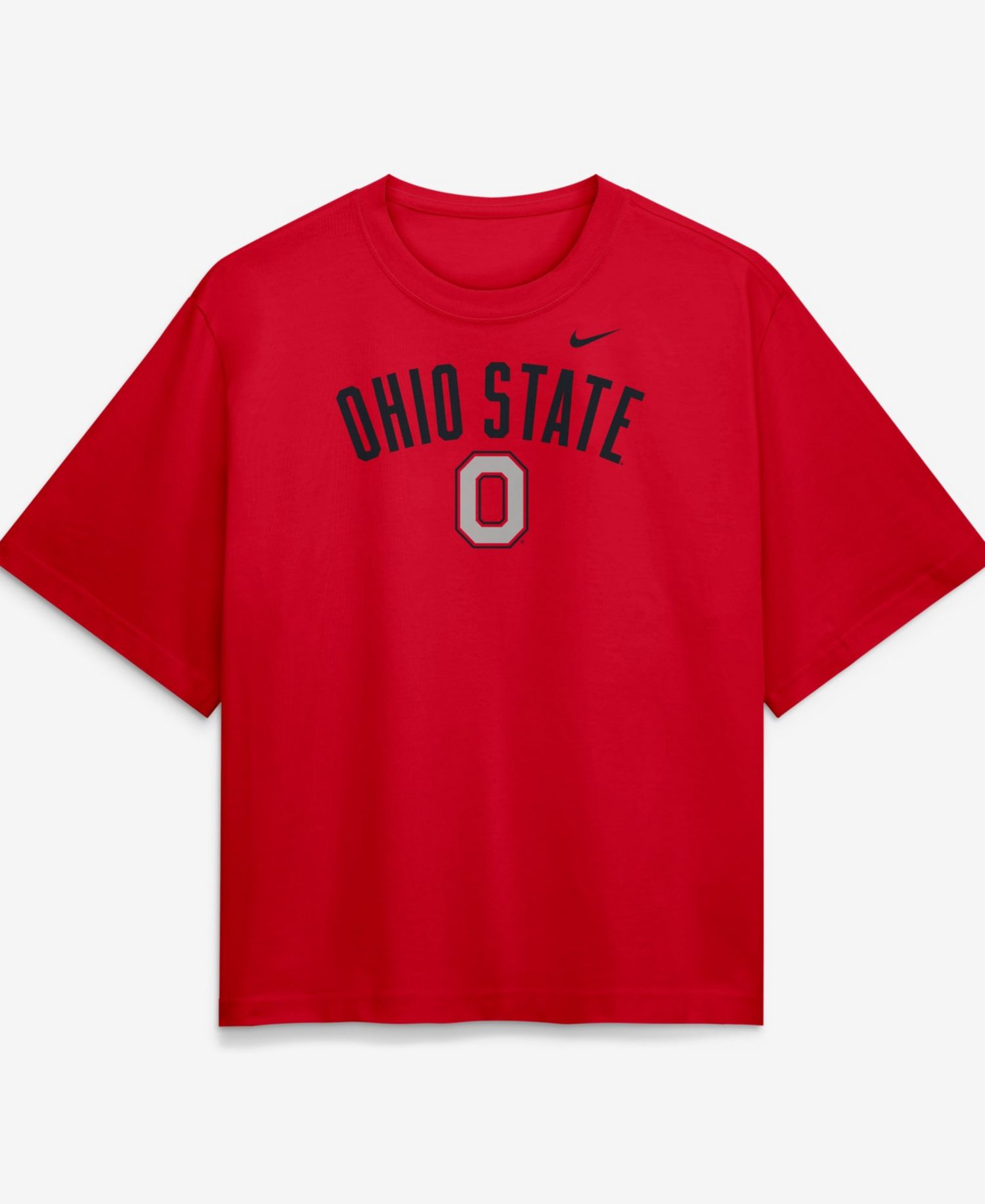 Women's Scarlet Ohio State Buckeyes Arch Logo Boxy T-Shirt