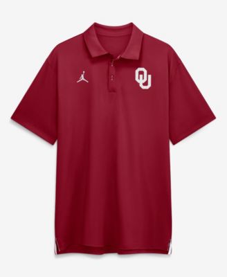 Men's Crimson Oklahoma Sooners 2026 Sideline Tour Dri-FIT Polo Shirt