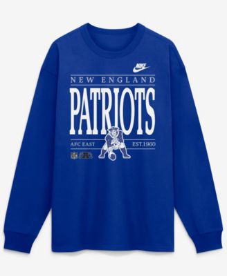 Men's Royal New England Patriots Red Zone Long Sleeve Max90 T-Shirt