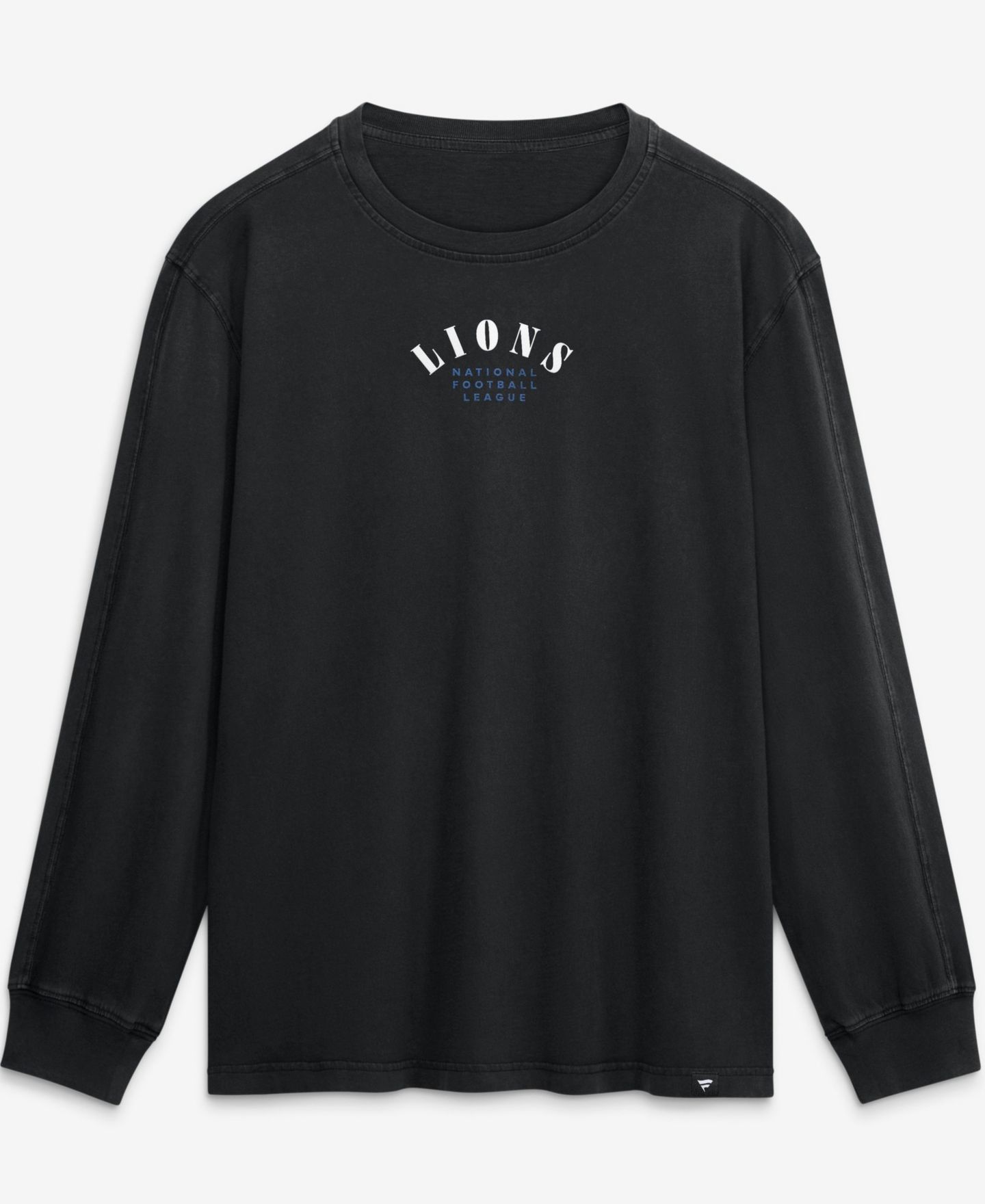 Мужской топ Fanatics Black Detroit Lions Relaxed Fullback Drive Long Sleeve Fashion — фото 3