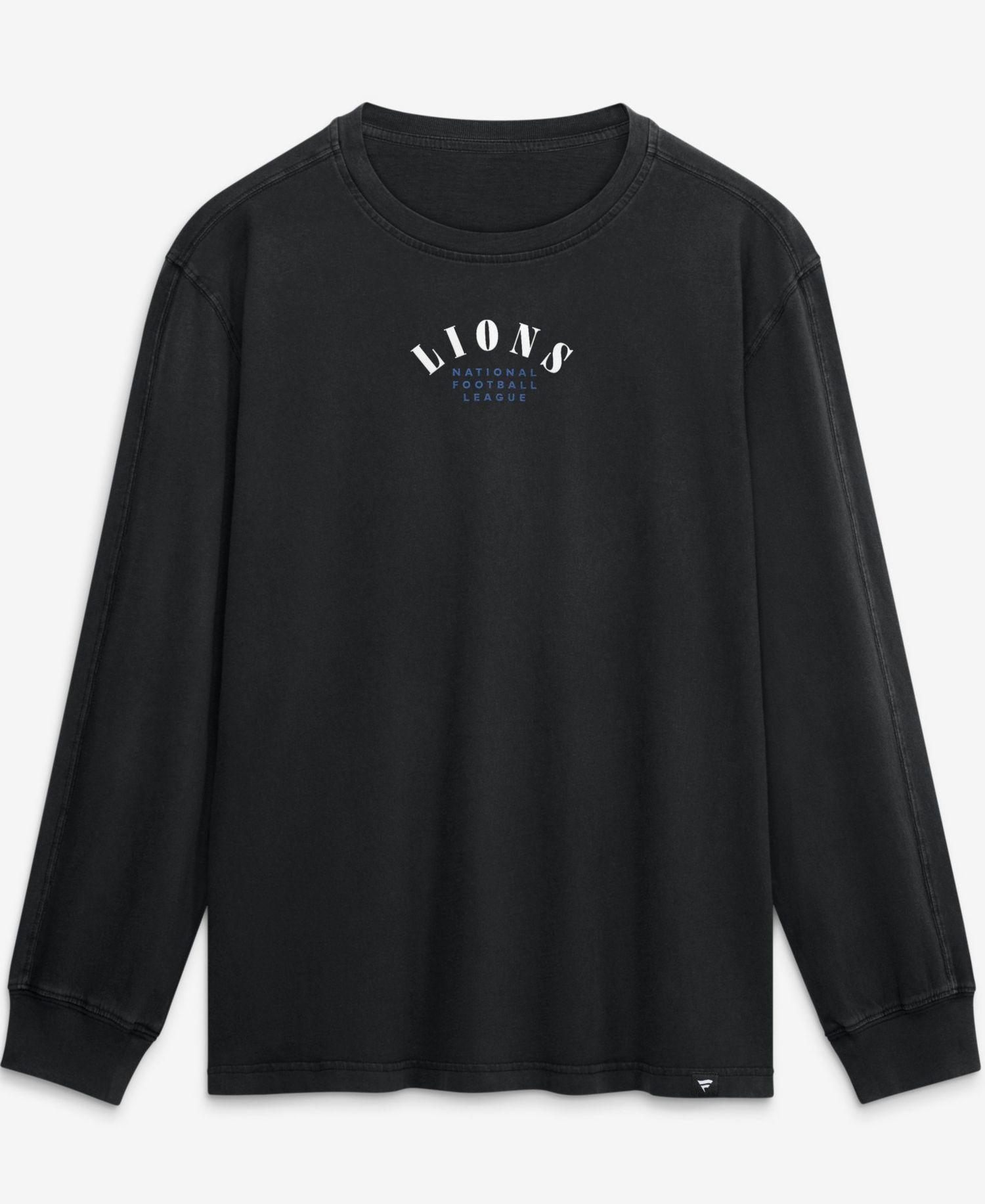 Men's Black Detroit Lions Relaxed Fullback Drive Long Sleeve Fashion Top