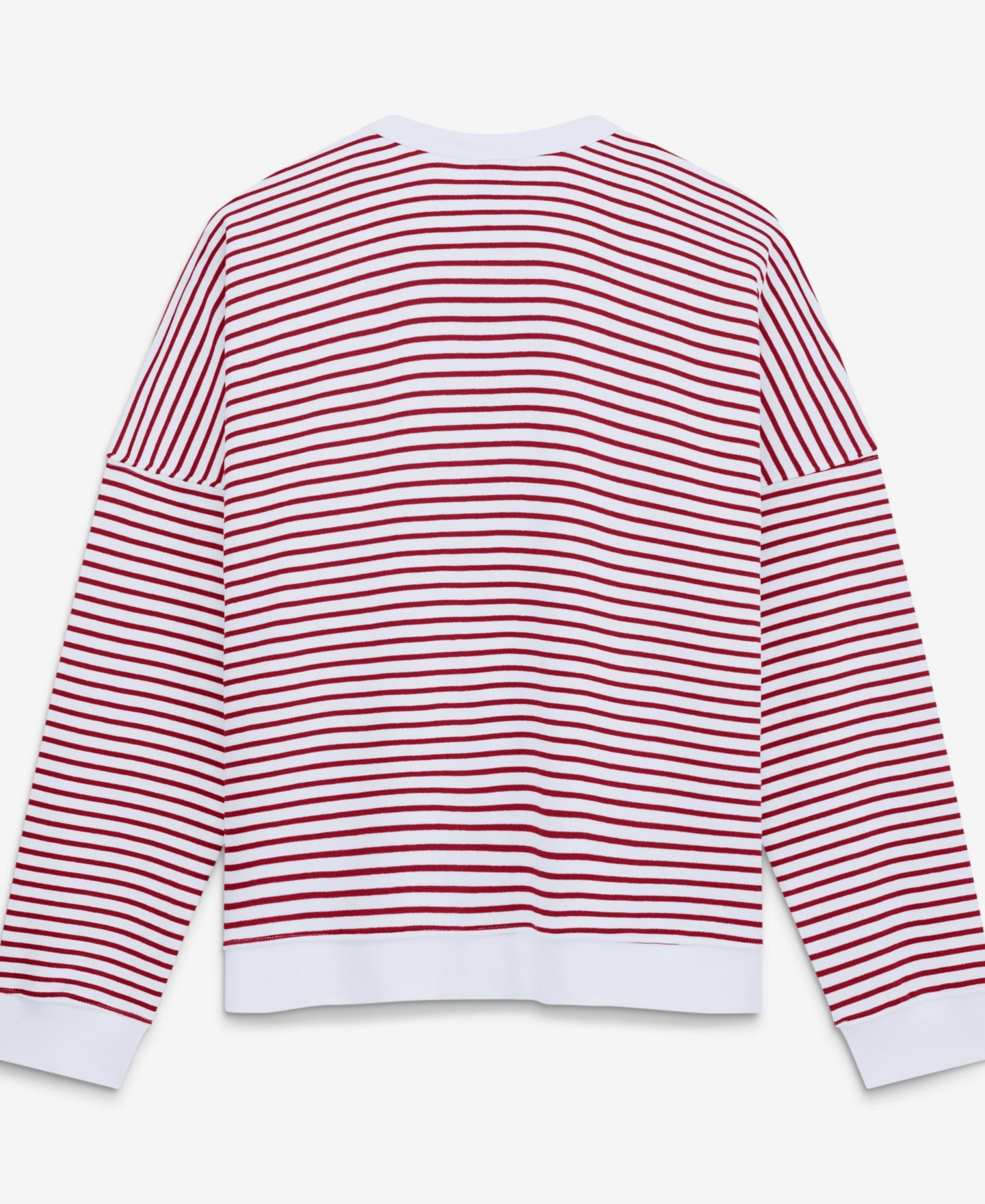Женский свитшот Fanatics White/Scarlet San Francisco 49ers Striped Oversized French Terry — фото 4
