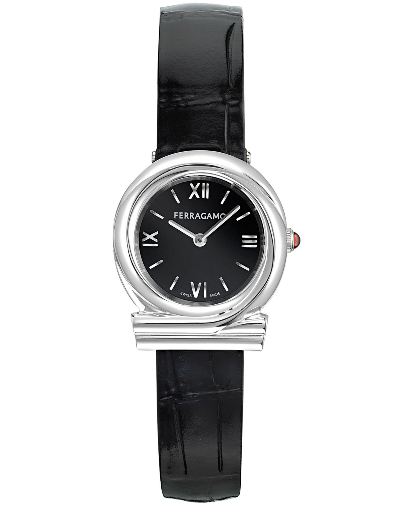 Женские часы Ferragamo Leather Strap Watch 28mm — фото 1