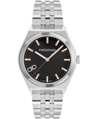 Men's Silver Stainless Steel Bracelet Watch 40mm