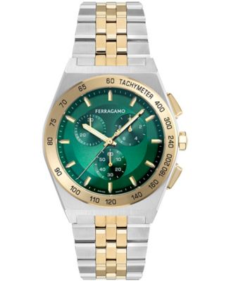 Men's Two-Tone Stainless Steel Chronograph Bracelet Watch 42mm