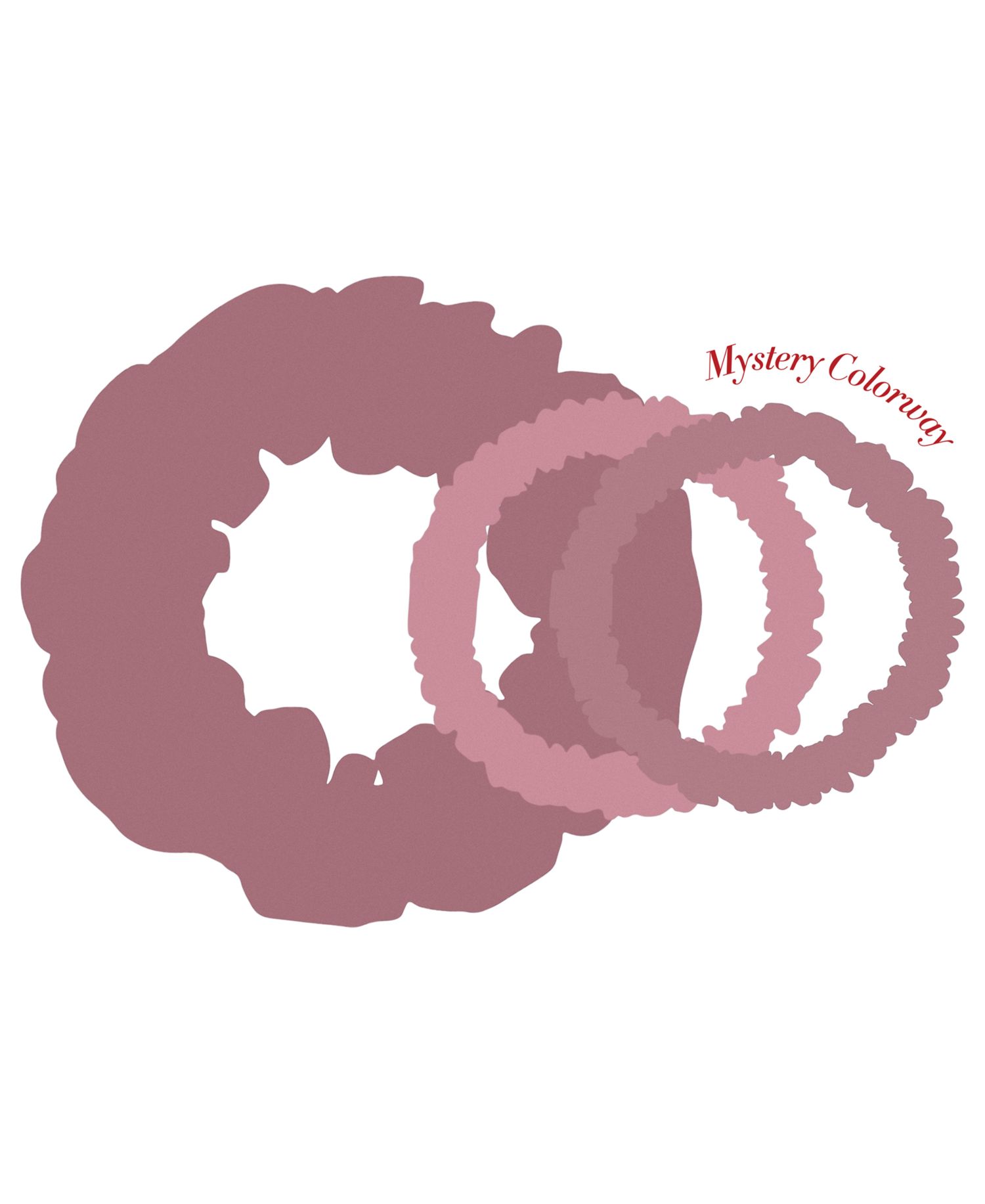Pure Silk Assorted Scrunchies Mystery Box, Set of 4